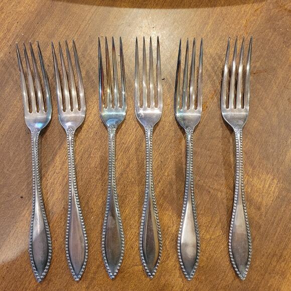 Antique Rogers Bros/Rogers Smith A1 Forks, Set Of 6 - Picture 1 of 12